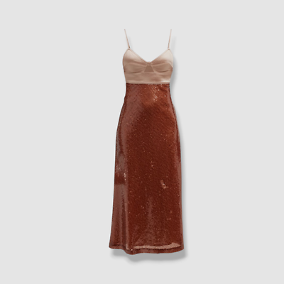 knee length dresses for ladies Gayle Sequin Midi Dress X-Small / Champagne main image 0