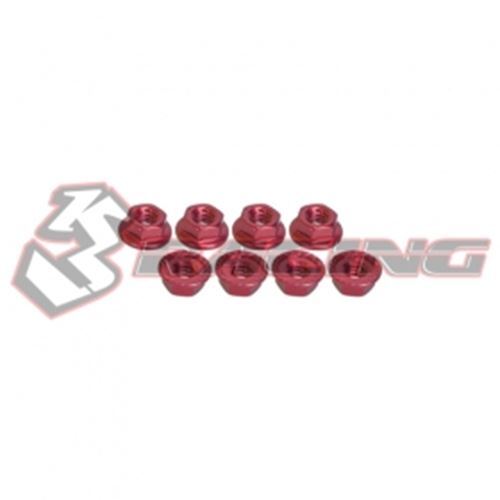 3RACING 3RAC-NS40 4mm Aluminium Locknut Serrated 8pcs 1/10 RC EP FFEVO M4 CAR - Picture 16 of 18