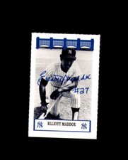 Elliott Maddox Signed 1992 Wiz The 70's New York Yankees Autograph