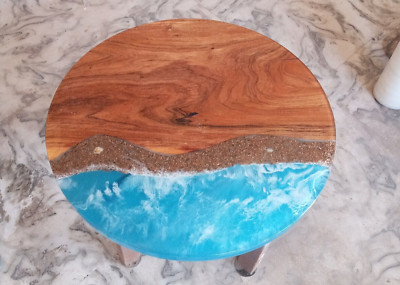 21'' Epoxy Resin Coffee Side Table Top Handmade Home Living Decor
