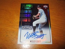 WESLEY SCOTT 2016 Panini Elite USA Baseball PLAYOFF TICKET #6/15 Autograph AUTO 