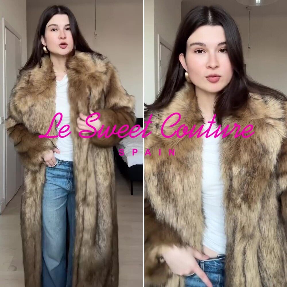 ZARA WOMAN NWT FW24 LIGHT BEIGE EXTRA LONG FAUX FUR COAT ZARA WOMAN NWT FW24 LIGHT BEIGE EXTRA LONG FAUX FUR COAT