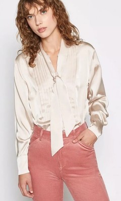 satin champagne blouse