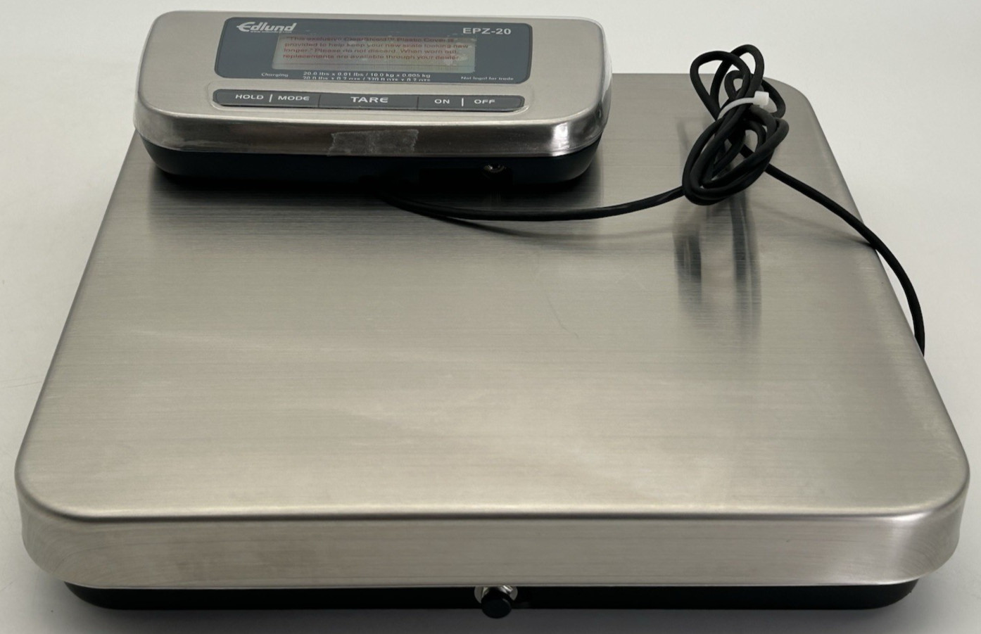 NEW Edlund EPZ-20 20 lb Digital Pizza Scale 12-1/4" x 12-1/2" Stainless Steel