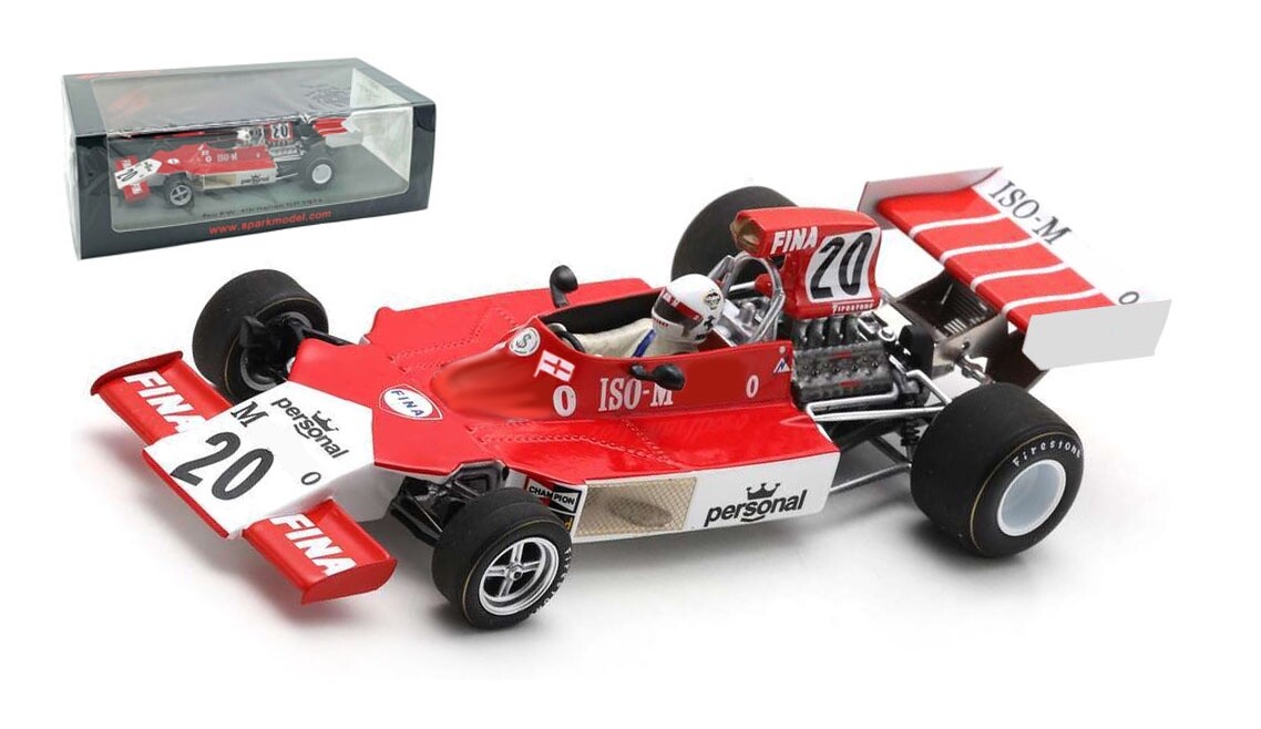 Spark S4041 ISO Williams FW #20 4th Italian GP 1974 - Arturo Merzario 1/43 Scale