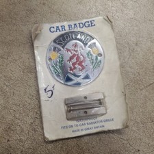 NOS 1970s SCOTLAND RAMPANT LION CAR GRILLE BADGE SCOTTISH AUTO EMBLEM Vintage
