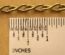 16g Brass Jack Chain for Stained Glass - (2) Feet 