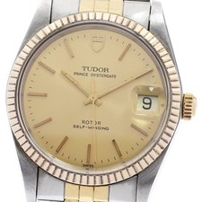 Orologio Uomo Automatico TUDOR Prince Oyster Date 75203 YG Lunetta Quadrante Oro_942754