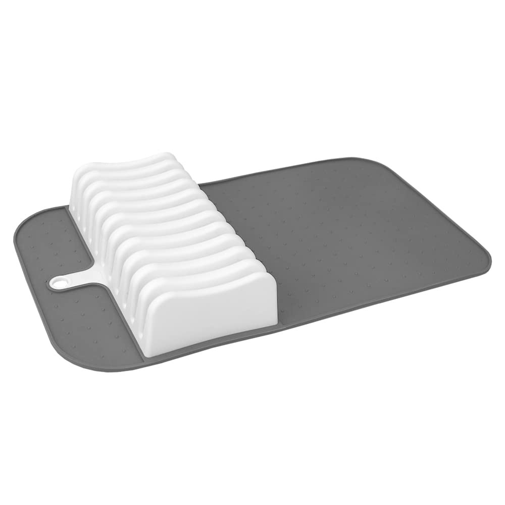 11 Slot Kitchen Knife Storage Mat (Grey/White), By | Kitchen Knife Storage