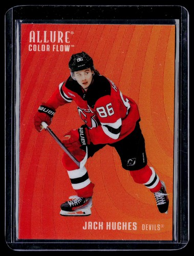 2025-26 Upper Deck Allure - Jack Hughes #CF-21 Red Orange Color Flow - Devils