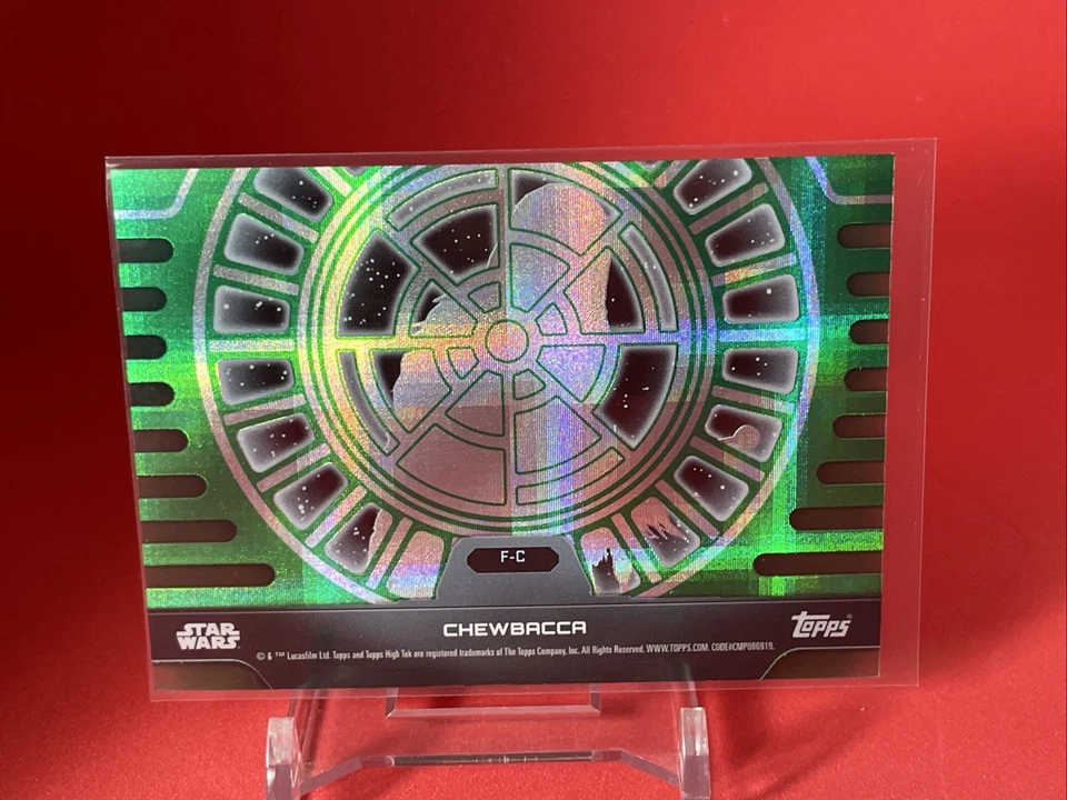 2024 Topps Star Wars High Tek Chewbacca Fantastek Green 9/10 - Image 4 of 4