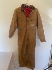 Vintage Carhartt Coveralls X01 BRN Men  s Size Small Insulated Hunting Work
