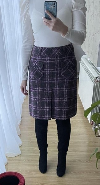 Women Betty Barclay Skirt Grey Acrylic 36