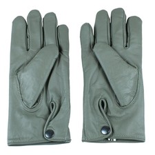 WW2 German winter gray leather field gloves - replica - Size S