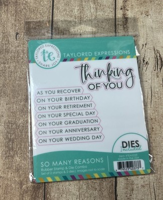 Taylored Expressions So Many Reasons Stamp Set and Die Set--New