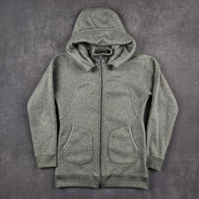 Burton Minxy Fleece Hoodie Womens Large Gray Full Zip Jacket Dryride