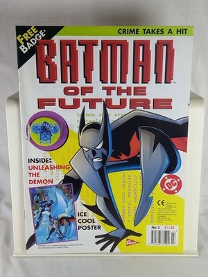 BATMAN OF THE FUTURE Issue #2 Redon DC Comics UK 1999 With Badge & Poster  