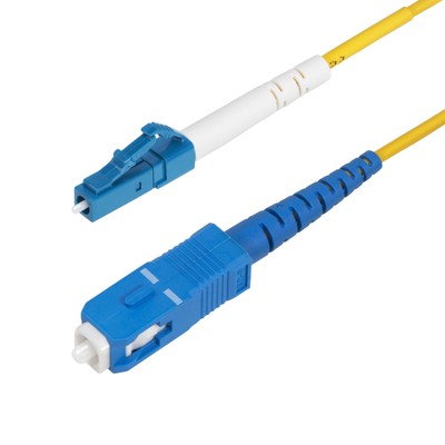 StarTech.com 5m (16.4ft) LC to SC (UPC) OS2 Single Mode Simplex Fiber Optic Cabl