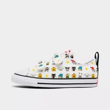 KIDS CONVERSE CHUCK TAYLOR ALL STAR 2V OX WHITE/BLACK/WHITE A17703F-102-SIZE 9