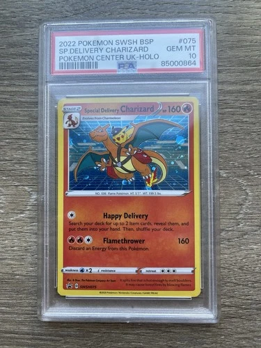 2022 POKEMON SWSH BLACK STAR PROMO #075 SPECIAL DELIVERY CHARIZARD-HOLO PSA 10