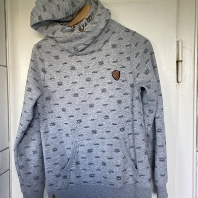 Damen Hoodie Sweatshirt Kapuzen Shirt Gr. 36 grau