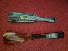 2 Vintage Shoe Horns Allen Edmonds Gray Swirl  Hershey Hotels - Collectibles