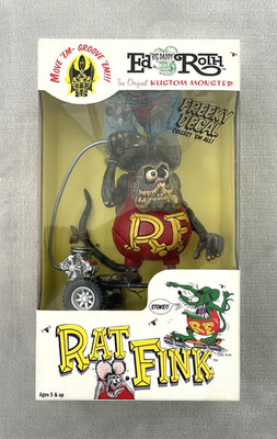Rat Fink Ed Big Daddy Roth Figure   Kustom Monster 1999   NIB Vintage w/ Decal