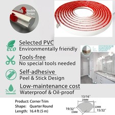 Gaahing Peel and Stick Wall Molding Trim Chair Rail Self-Adhesive Panel Mould 5m