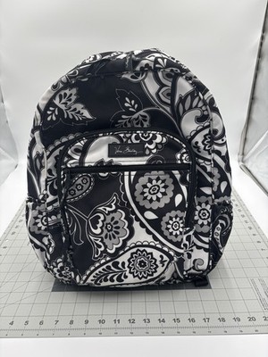 Vera Bradley Large Backpack Retired Midnight Paisley Padded Shoulder Straps