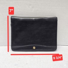 Goldpfeil agenda in pelle porta passaporto raccoglitore a 3 anelli nero 