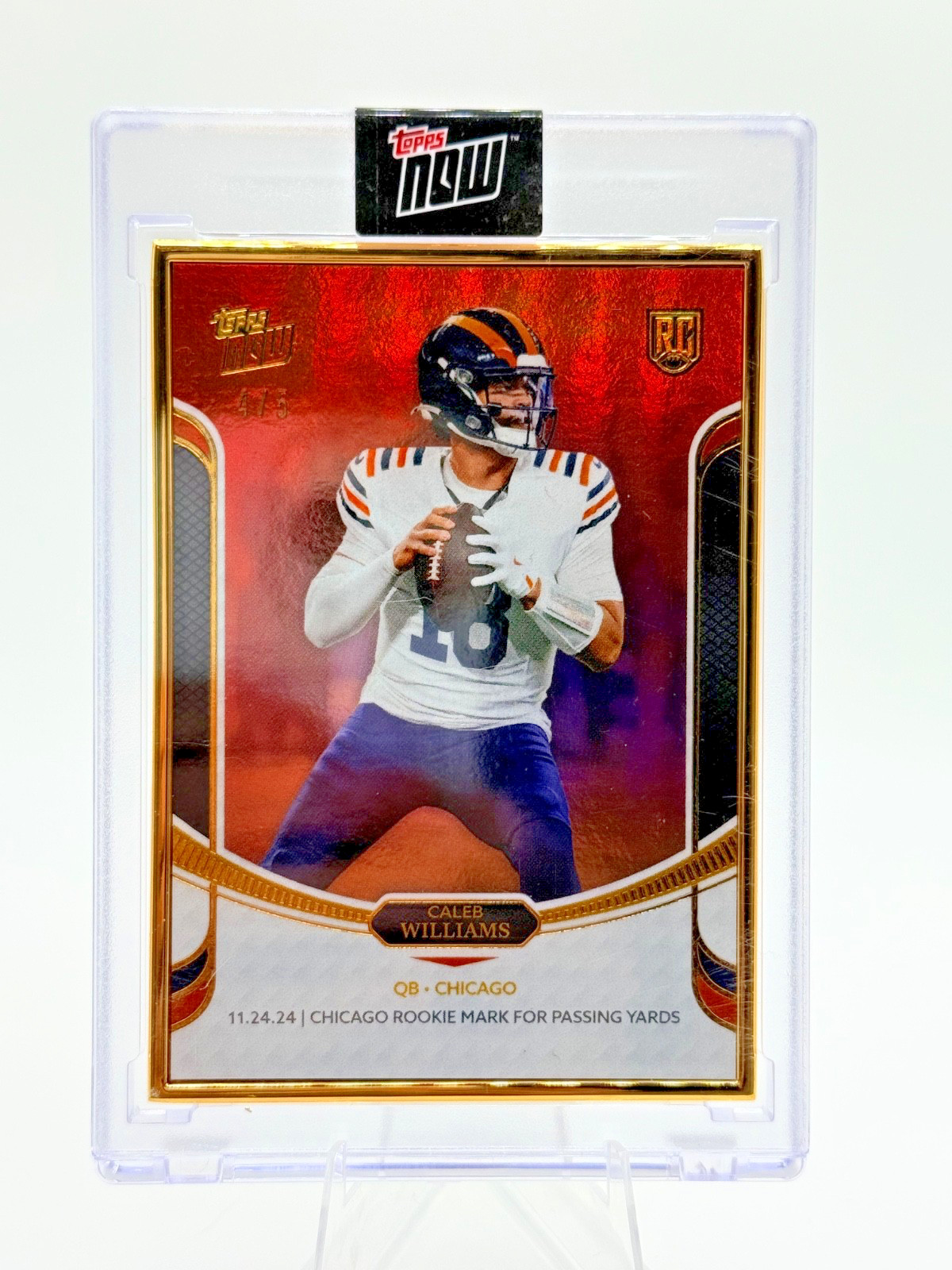 Caleb Williams Topps Now Rookie Campaign #3 Red