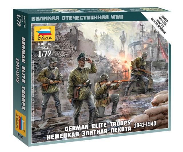 Zvezda 6180 - 1/72 Wargame Addon German Elite Troops 1939-1943 - New - Image 3