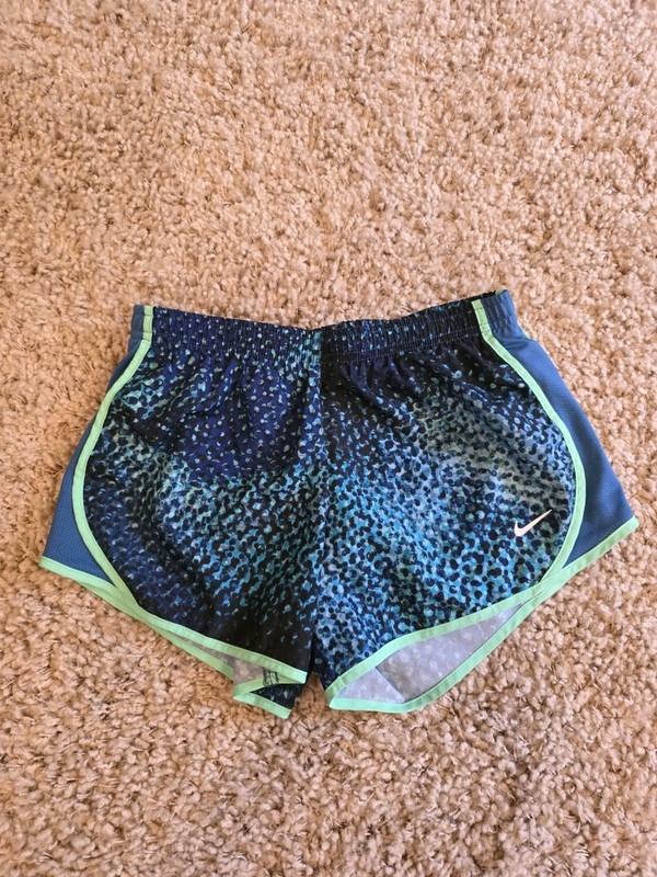 Nike Dri-FIT Girls Athletic Shorts Youth Medium Blue Running Training