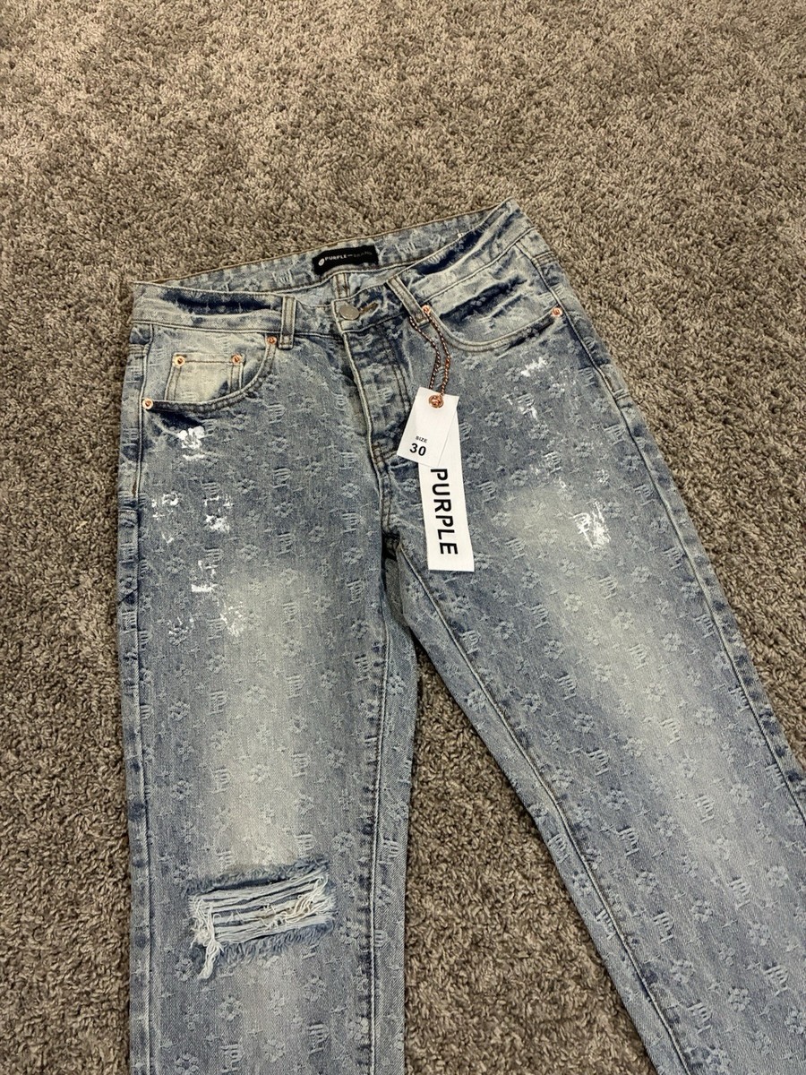 Purple Brand Jeans Size 30 Slim Fit Low Rise Slim Leg Blue Denim