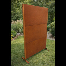 Sichtschutzelement Metall Gartenzaun 190x120 cm XXL Sichtschutzwand Edelrost