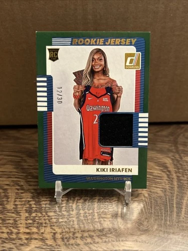 2025 Panini Donruss WNBA - Kiki Iriafen Rookie Jersey Green Border /30 (RC)