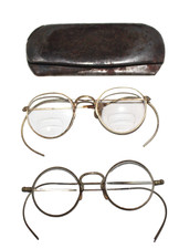 VINTAGE MEN'S LOT 2 WIRE EYEGLASSES FRAMES CASE FUL-VUE 1/10 12KGF UNMARKED