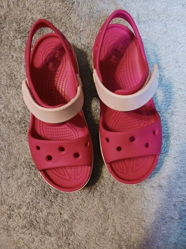 Sandalias Crocs Rosa Niñas J 2 Correa Cierre Abierto