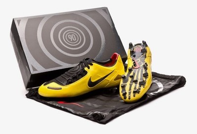 Nike Total 90 Laser Remake Boots - Zest / Black/Sport Red US 8.5 Made In Bosnia