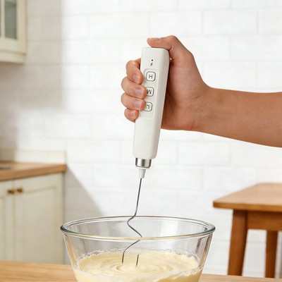 Rechargeable Electric Egg Beater Mixer, 3 Speed Adjustable Handheld Milk Frother