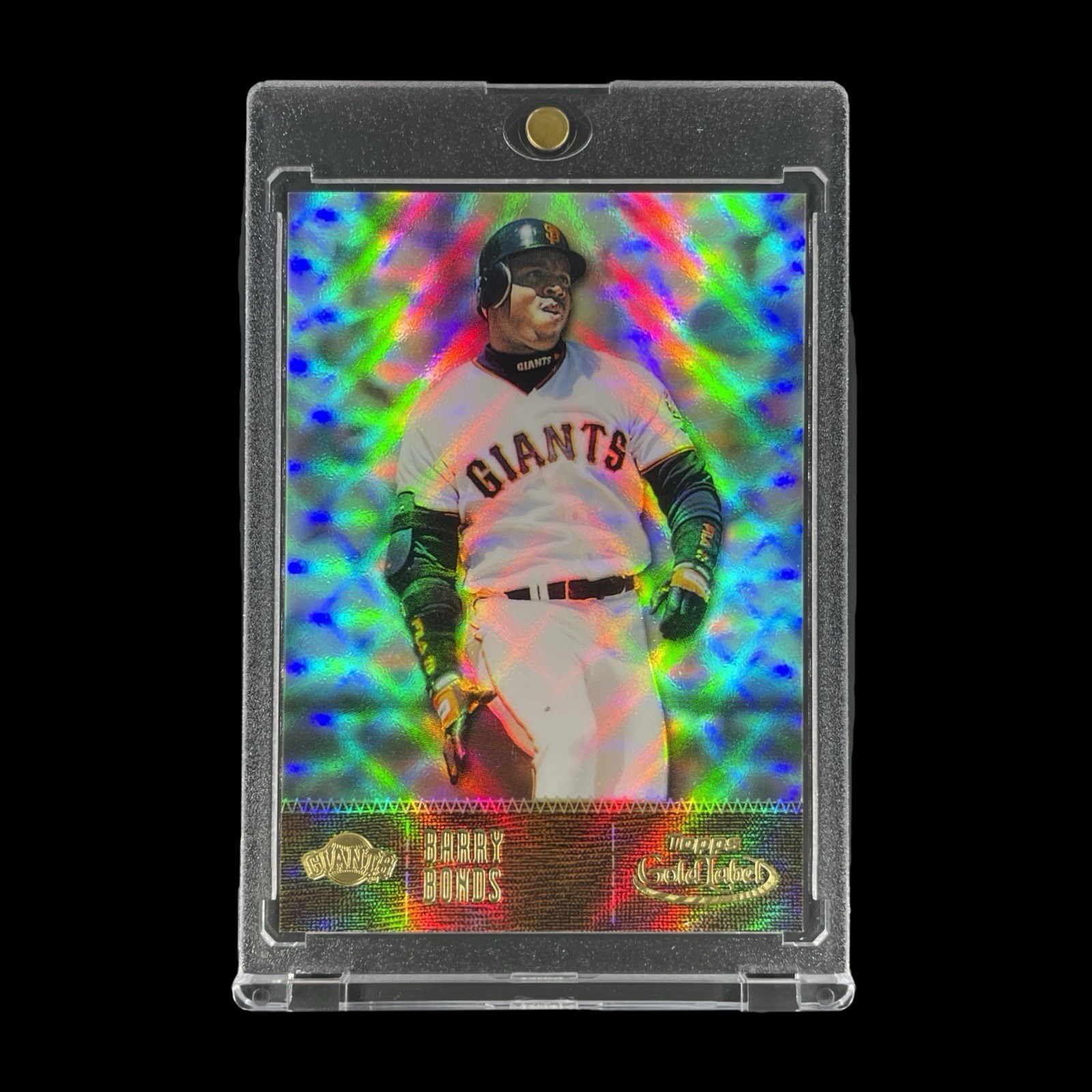 BARRY BONDS GOLD LABEL REFRACTOR CHROME CARD 2001 Topps MLB Holo - Giants