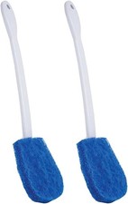 Bath Toilet Bowl Scrubber Brush w/Comfort Handle, 2 Pack, w/Hang Hole.