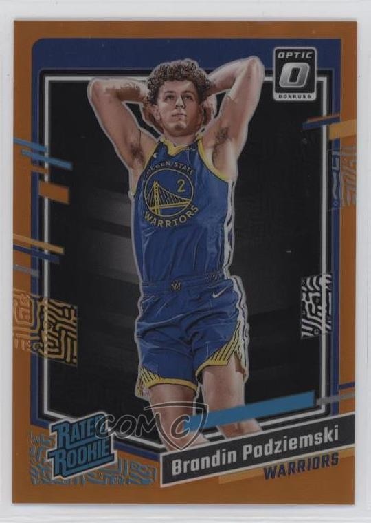 2023 Donruss Optic Rated Orange Prizm /199 Brandin Podziemski #203 Rookie RC g2y