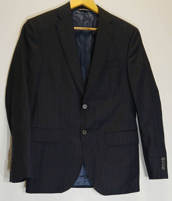 Ermenegildo zegna mens 36R blazer virgin wool saks fifth Avenue blue stripe