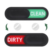 Dishwasher Magnet Clean Dirty Sign Oval Red/Green Sign, Black