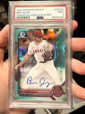 Ben Joyce PSA 9 Auto 2022 Bowman Draft Chrome #/ 199 Aqua Lava Refractor CDA-BJ
