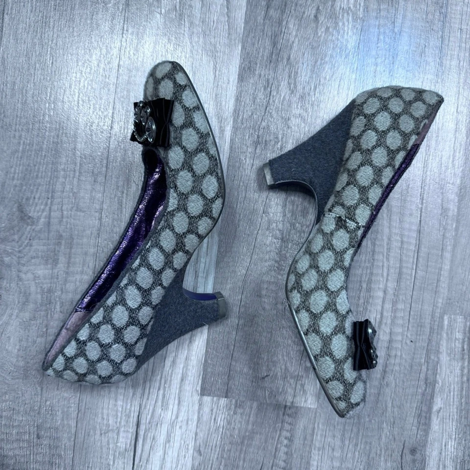 Туфли-лодочки Poetic License в горошек со стразами размер 39 8,5 США Y2K кокетка - Изображение 4 из 4