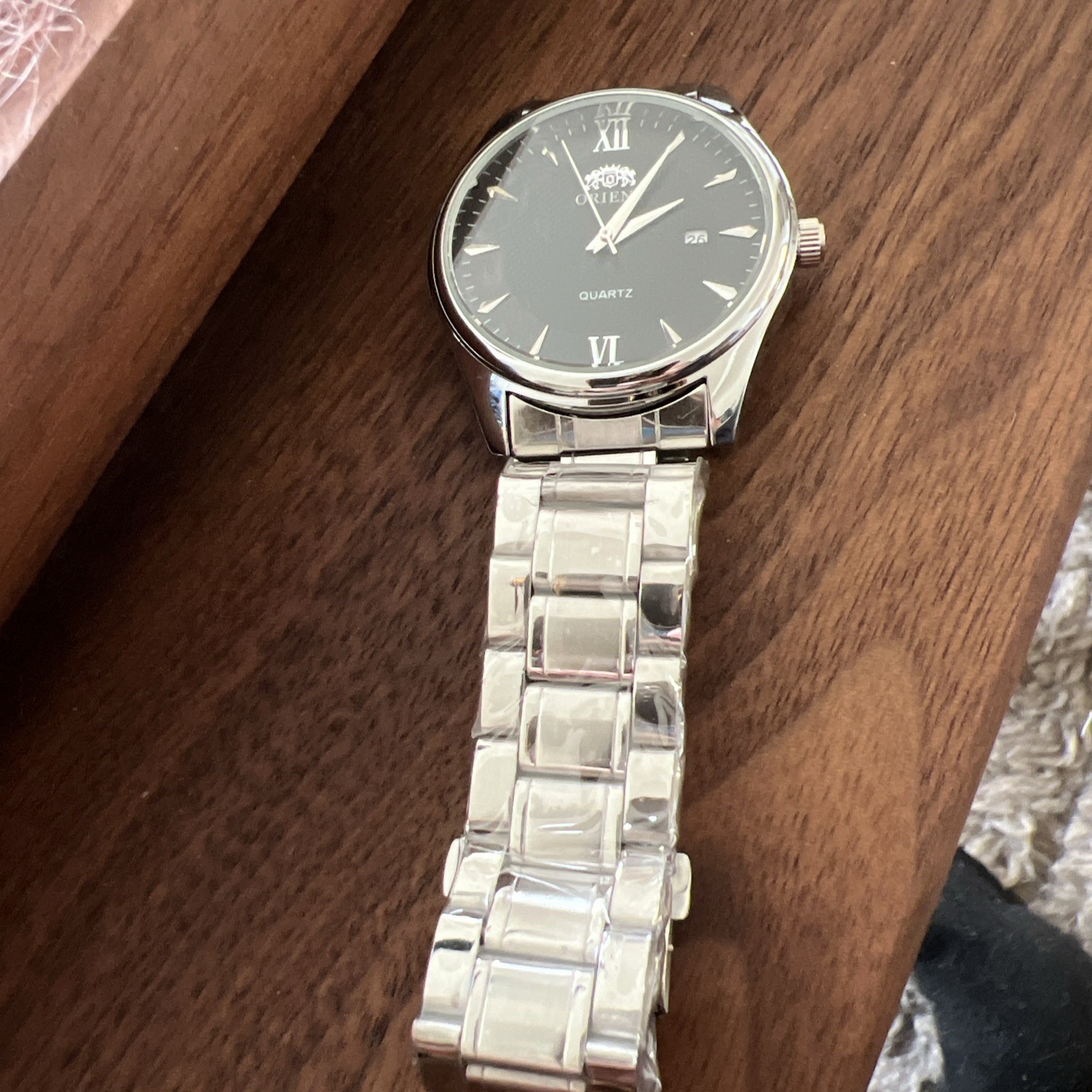 Orient Black Roman Numeral Quartz Watch