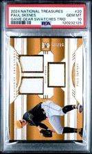 2024 National Treasures Game Gear Swatches Trio #20 Paul Skenes /99 PSA 10