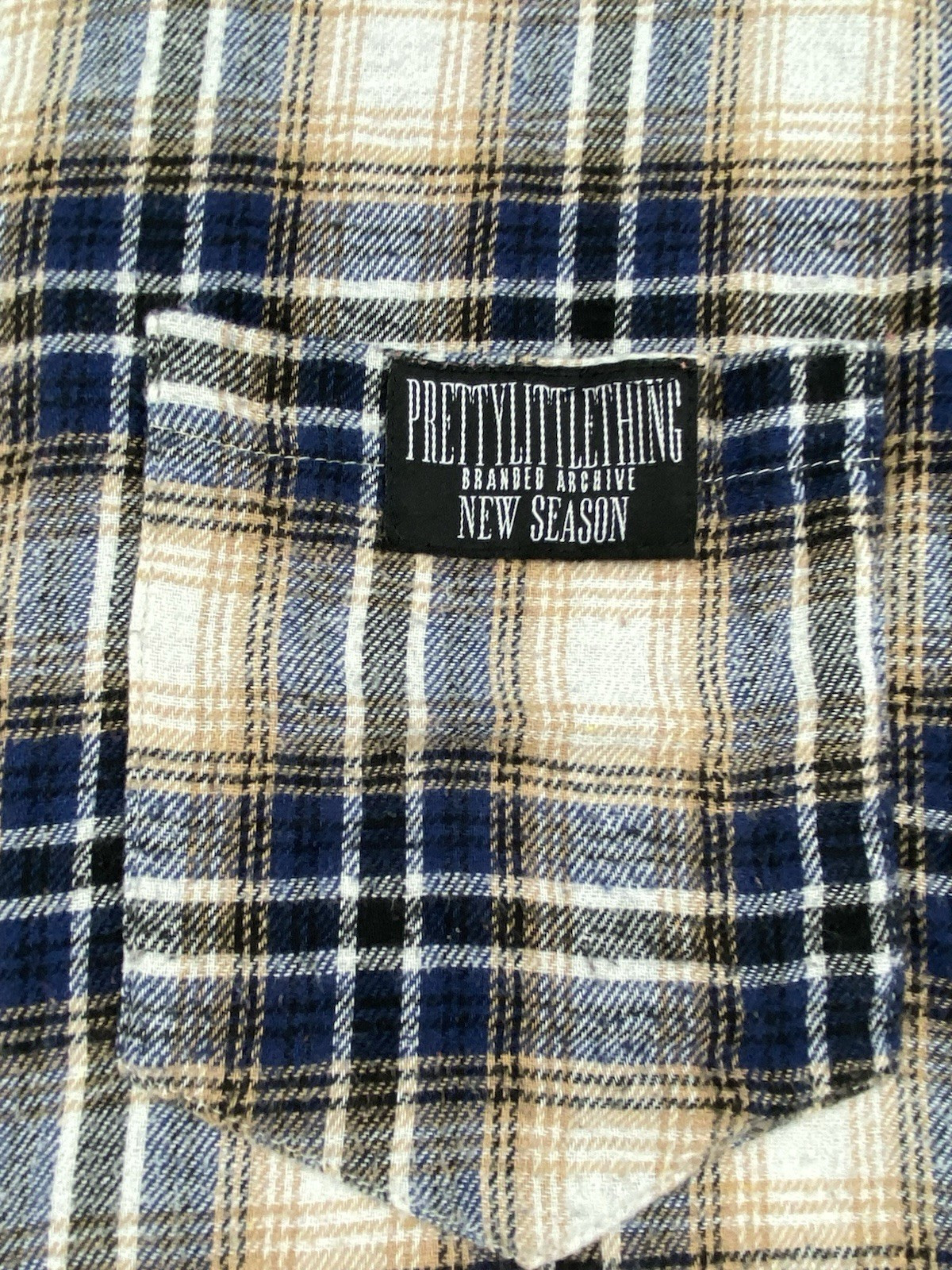 PrettyLittleThing Multicolor Oversized Flannel Bu… - image 9